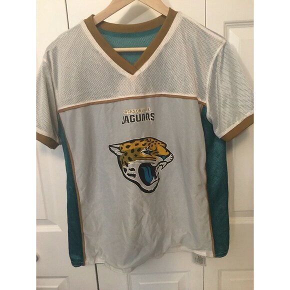 Jaguars Sz M Unisex Green/White Reversible Flag Football Jersey - Picture 5 of 6